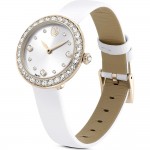 Swarovski 5710103 Matrix Tennis Часовник за жени Swarovski 5710103 Matrix Tennis. Верижка естествена кожа в бял цвят. Кварцов механизъм. Водозащита 5 АТМ (душ).