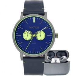 Watx and Colors Chronograph Blue/Green + Earbuds