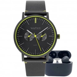 Watx and Colors Chronograph Black/Yellow + Earbuds