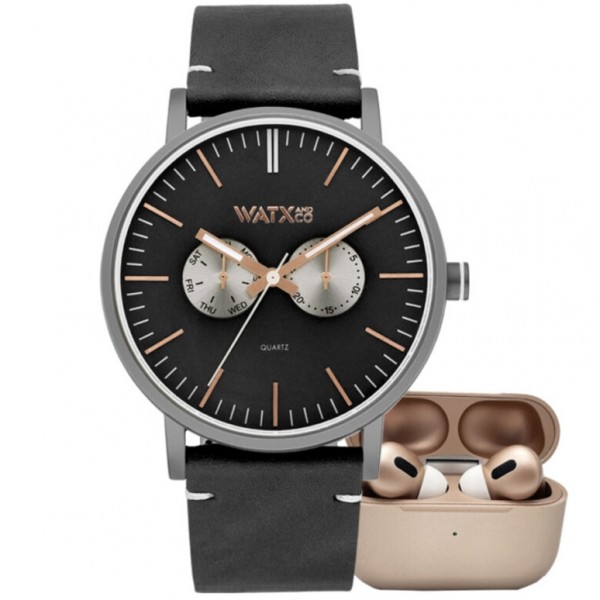 Изображение на Watx and Colors Chronograph Black/Rose Gold + Earbuds