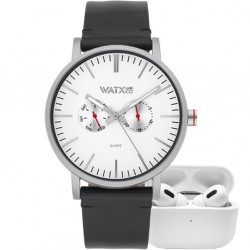 Watx and Colors Chronograph White/Black + Earbuds