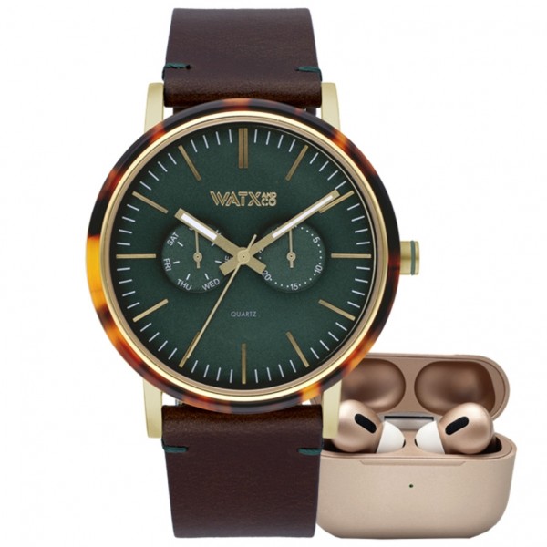 Изображение на Watx and Colors Chronograph Brown/Green + Earbuds