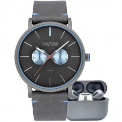 Watx and Colors Chronograph Gray/Blue + Earbuds