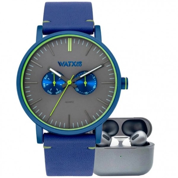 Изображение на Watx and Colors Chronograph Blue/Electric Green + Earbuds