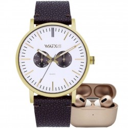 Watx and Colors Chronograph Black/Gold + Earbuds