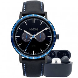 Watx and Colors Chronograph Black/Blue + Earbuds