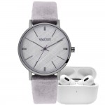 Watx and Colors Ladies Gray + Earbuds Изображение на Watx and Colors Ladies Gray + Earbuds