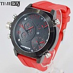 Cepheus Triple Time Zone Oversized Red CP902-624