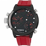 Cepheus Triple Time Zone Oversized Red CP902-624