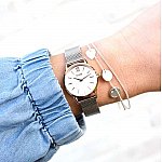 Cluse La Vedette Mesh Watch CL50024 Silver/Rose Gold