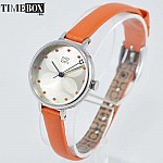 Orla Kiely Ivy Watch OK2013 Slim Orange Leather