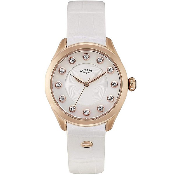 Rotary Donna Stones LS012/W/41 Rose Gold