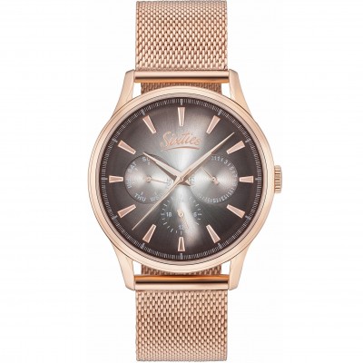 Sixties Multifunction Rose Gold Jacket Mesh Strap SIX600RGME-02