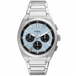Fossil FS6105 Everett Часовник за мъже Fossil FS6105 Everett. Верижка метална в сребрист цвят. Кварцов механизъм. Водозащита 5 АТМ (душ).