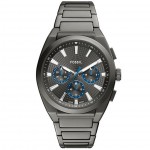 Часовник за мъже Fossil FS6107 Everett. Верижка метална в сив цвят. Кварцов механизъм. Водозащита 5 АТМ (душ).