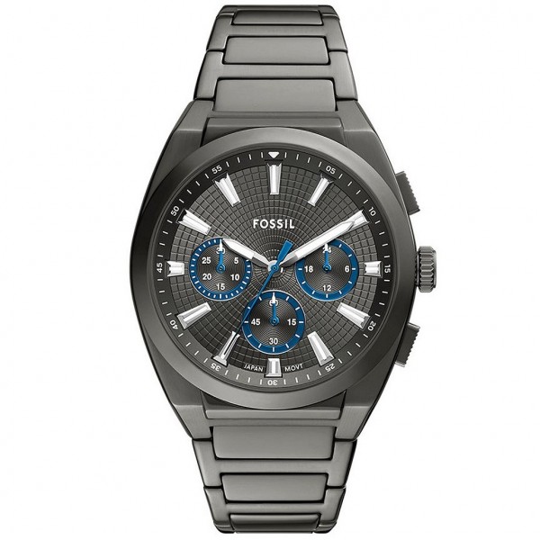 Часовник за мъже Fossil FS6107 Everett. Верижка метална в сив цвят. Кварцов механизъм. Водозащита 5 АТМ (душ).