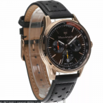 Часовник за мъже Maserati R8871624011 Sorpasso. Верижка естествена кожа в черен цвят. Автоматичен механизъм. Водозащита 10 АТМ (плуване).