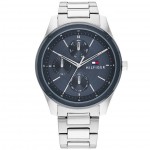 Часовник за мъже Tommy Hilfiger 1710532 Tyler. Верижка метална в сребрист цвят. Кварцов механизъм. Водозащита 5 АТМ (душ).