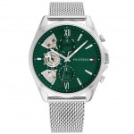 Tommy Hilfiger 1710647 Baker Часовник за мъже Tommy Hilfiger 1710647 Baker. Верижка метална в сребрист цвят. Кварцов механизъм. Водозащита 5 АТМ (душ).