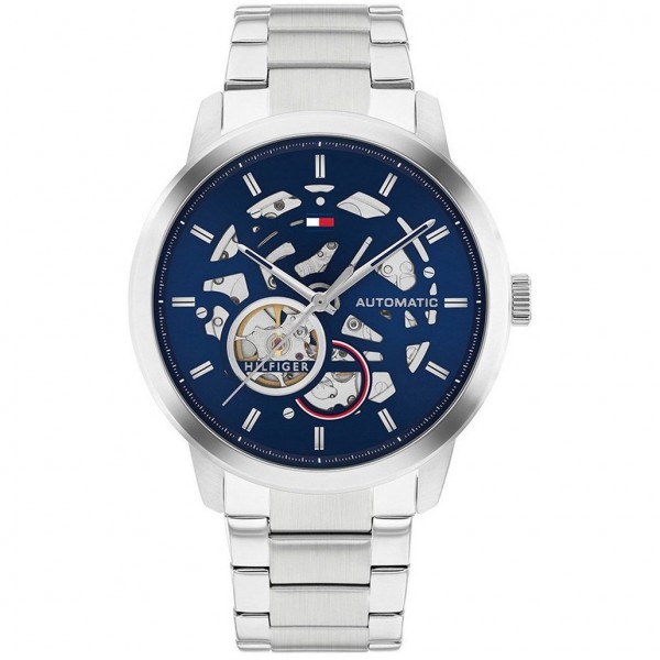 Tommy Hilfiger 1710661 Henry Automatic Часовник за мъже Tommy Hilfiger 1710661 Henry Automatic. Верижка метална в сребрист цвят. Кварцов механизъм. Водозащита 5 АТМ (душ).