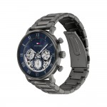 Часовник за мъже Tommy Hilfiger 1710707 Legend. Верижка метална в сив цвят. Кварцов механизъм. Водозащита 5 АТМ (душ).