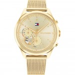 Tommy Hilfiger 1782417 Quinn Часовник за жени Tommy Hilfiger 1782417 Quinn. Верижка метална в златист цвят. Кварцов механизъм. Водозащита 3 АТМ (водни пръски).