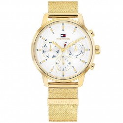 Часовник за жени Tommy Hilfiger 1782808 Blake. Верижка метална в златист цвят. Кварцов механизъм. Водозащита 3 АТМ (водни пръски).
