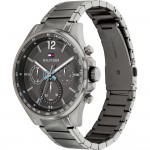 Tommy Hilfiger 1791975 Max Часовник за мъже Tommy Hilfiger 1791975 Max. Верижка метална в сив цвят. Кварцов механизъм. Водозащита 5 АТМ (душ).