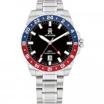 Часовник за мъже Tommy Hilfiger 1792131 Lars. Верижка метална в сребрист цвят. Кварцов механизъм. Водозащита 20 АТМ (гмуркане).