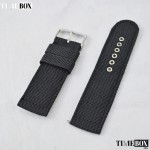 Тексилна каишка 22мм за мъжки часовник черен 071