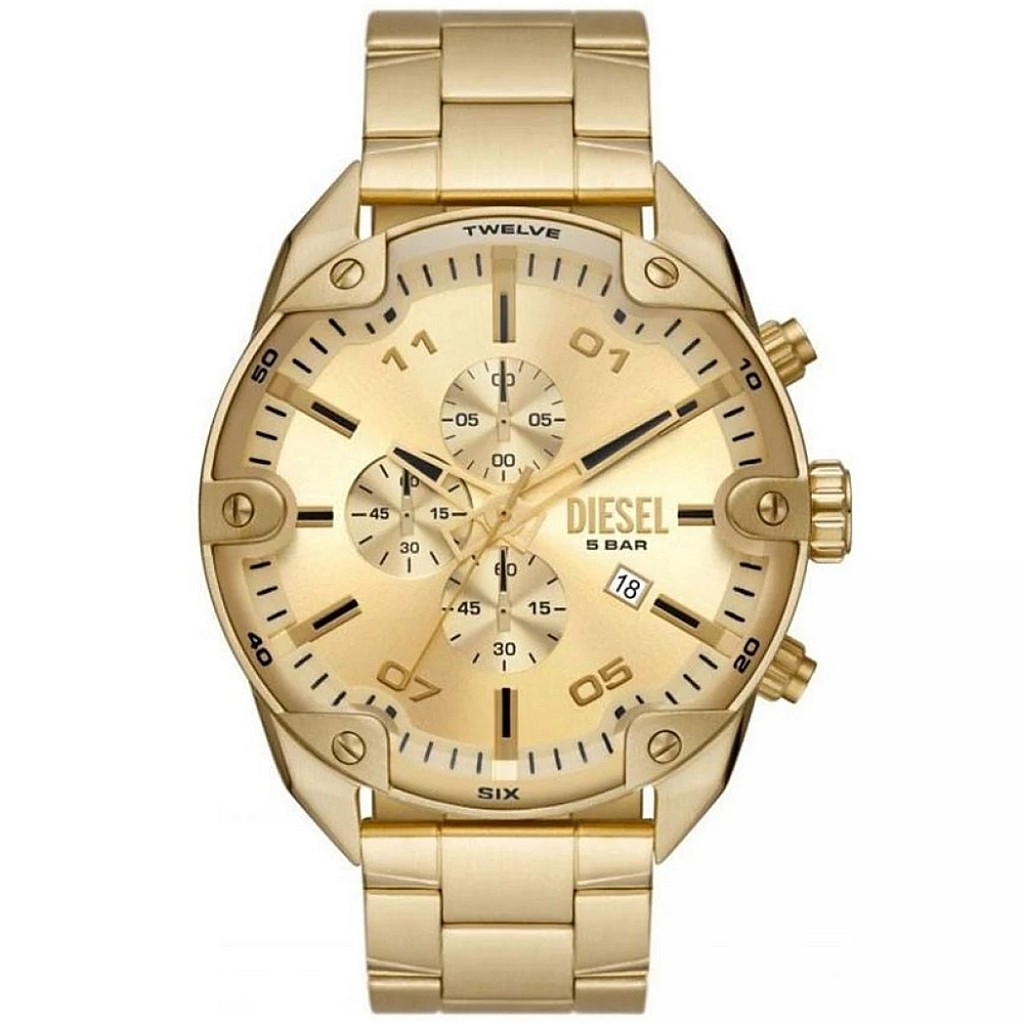 Diesel DZ4608 Spiked Chronograph | Златист часовник за мъже