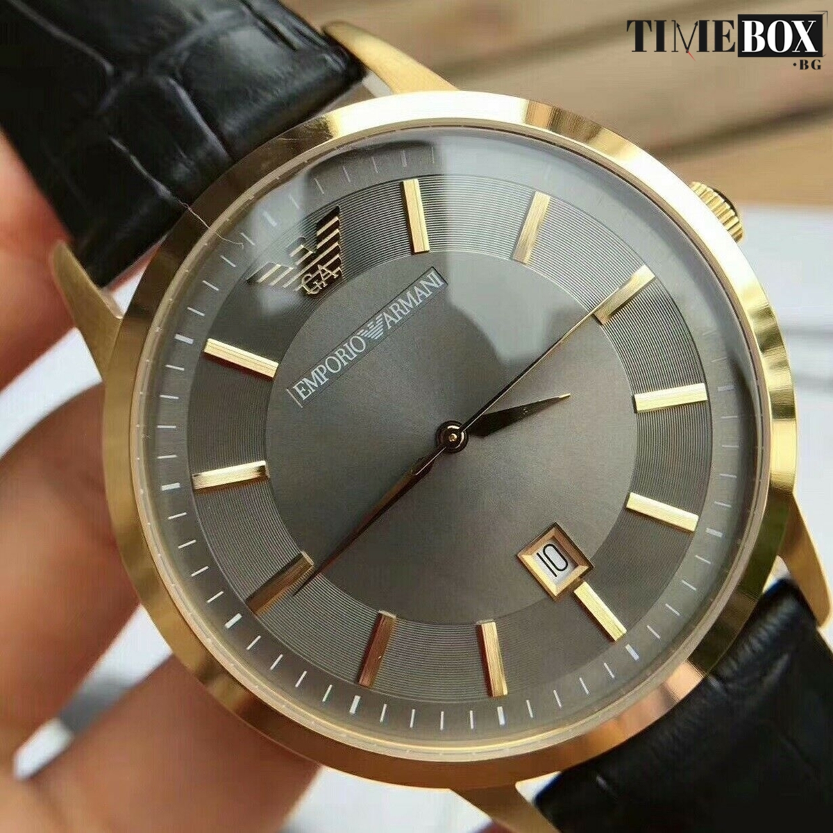 Emporio Armani AR11049 Renato Chronograph | Черен часовник за мъже