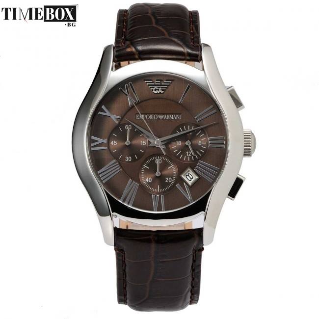 Emporio Armani AR0671 Valente Chronograph | Кафяв часовник за мъже