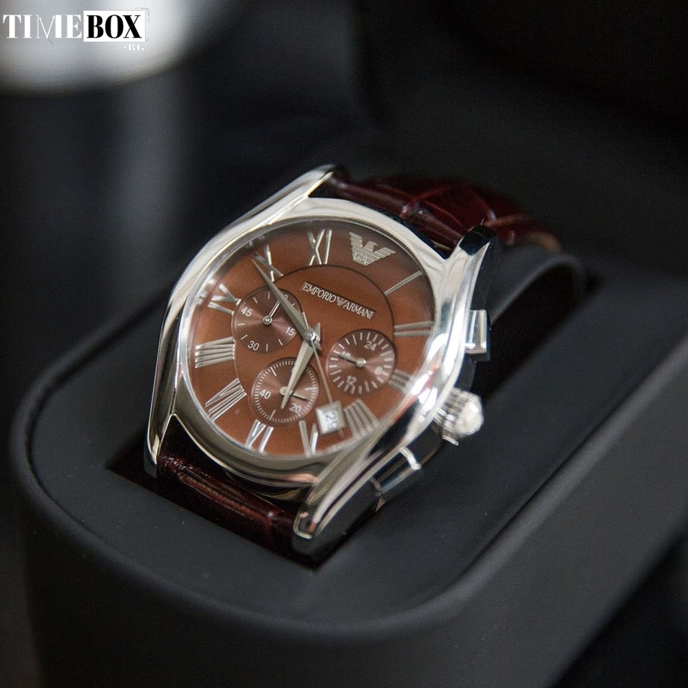 Emporio Armani AR0671 Valente Chronograph | Кафяв часовник за мъже