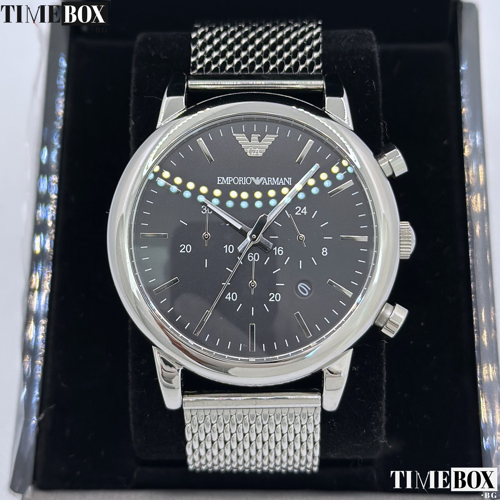 Emporio Armani AR1808 Luigi Classic Chronograph | Сребрист часовник за мъже