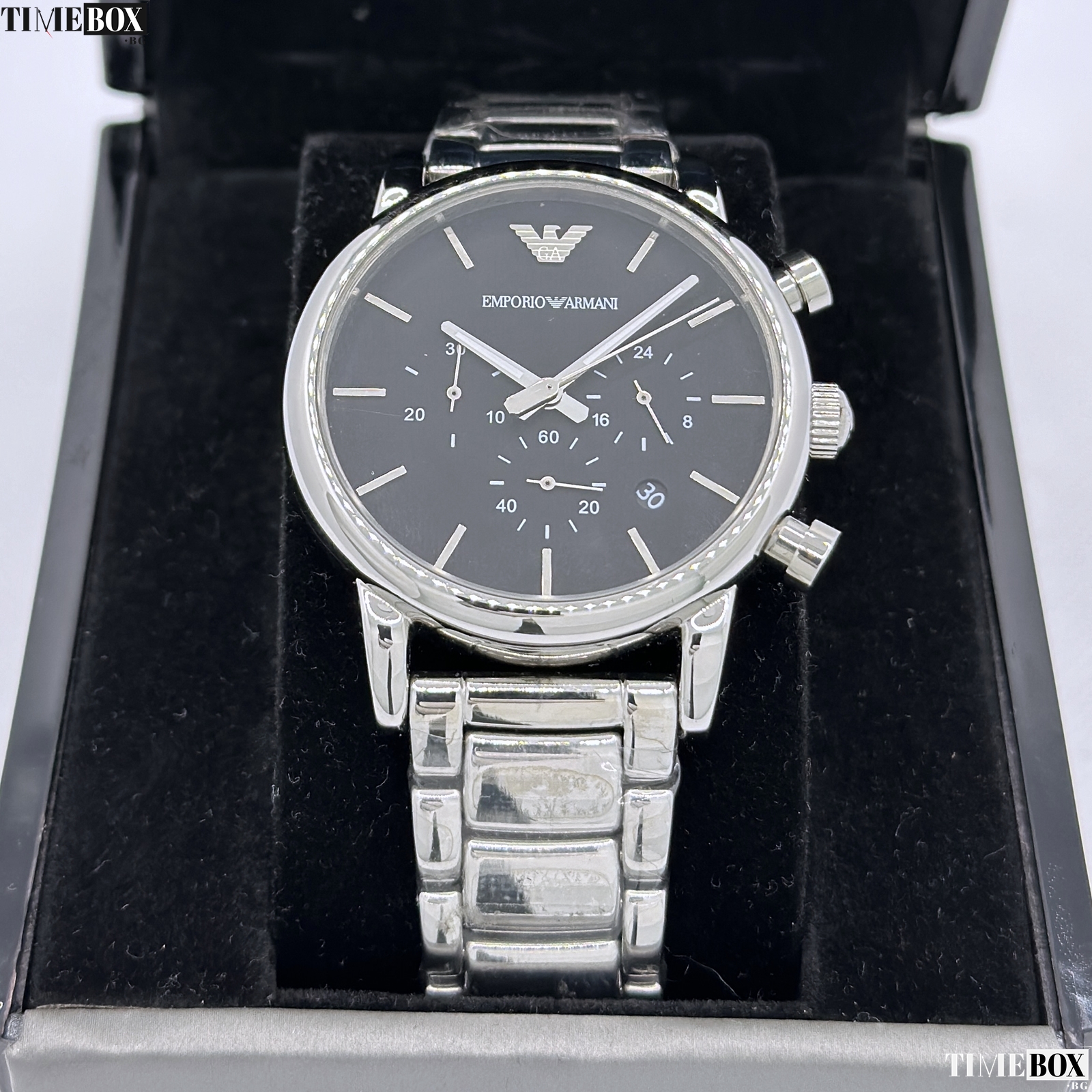 Emporio Armani AR1853 Luigi Chronograph | Сребрист часовник за мъже