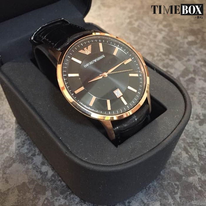 Emporio Armani AR2425 Renato Classic | Черен часовник за мъже