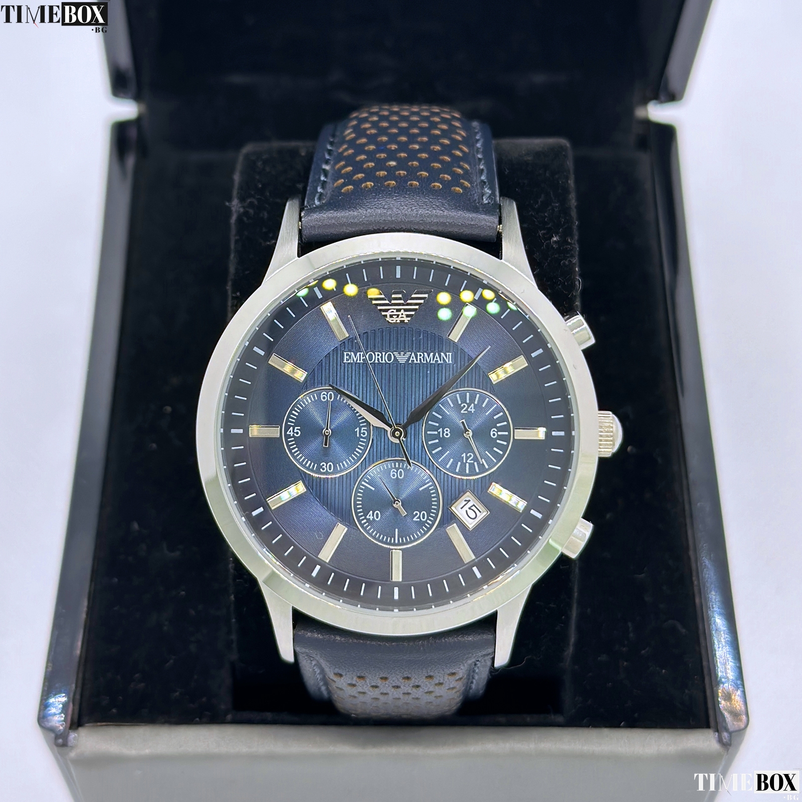 Emporio Armani AR2473 Renato Chronograph | Син часовник за мъже