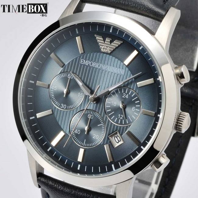 Emporio Armani AR2473 Renato Chronograph | Син часовник за мъже