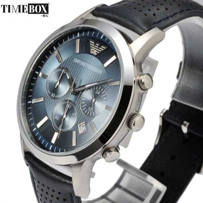 Emporio Armani AR2473 Renato Chronograph | Син часовник за мъже