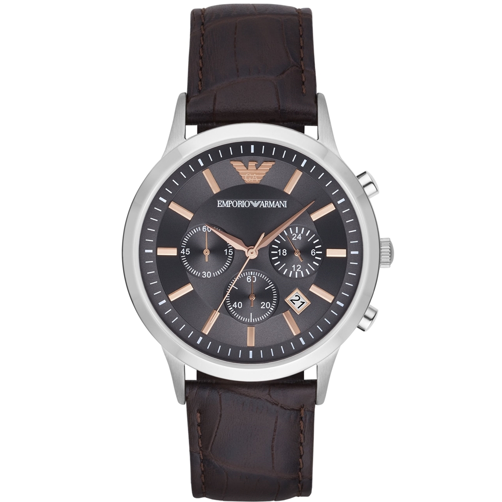 Emporio Armani AR2513 Renato Chronograph | Кафяв часовник за мъже