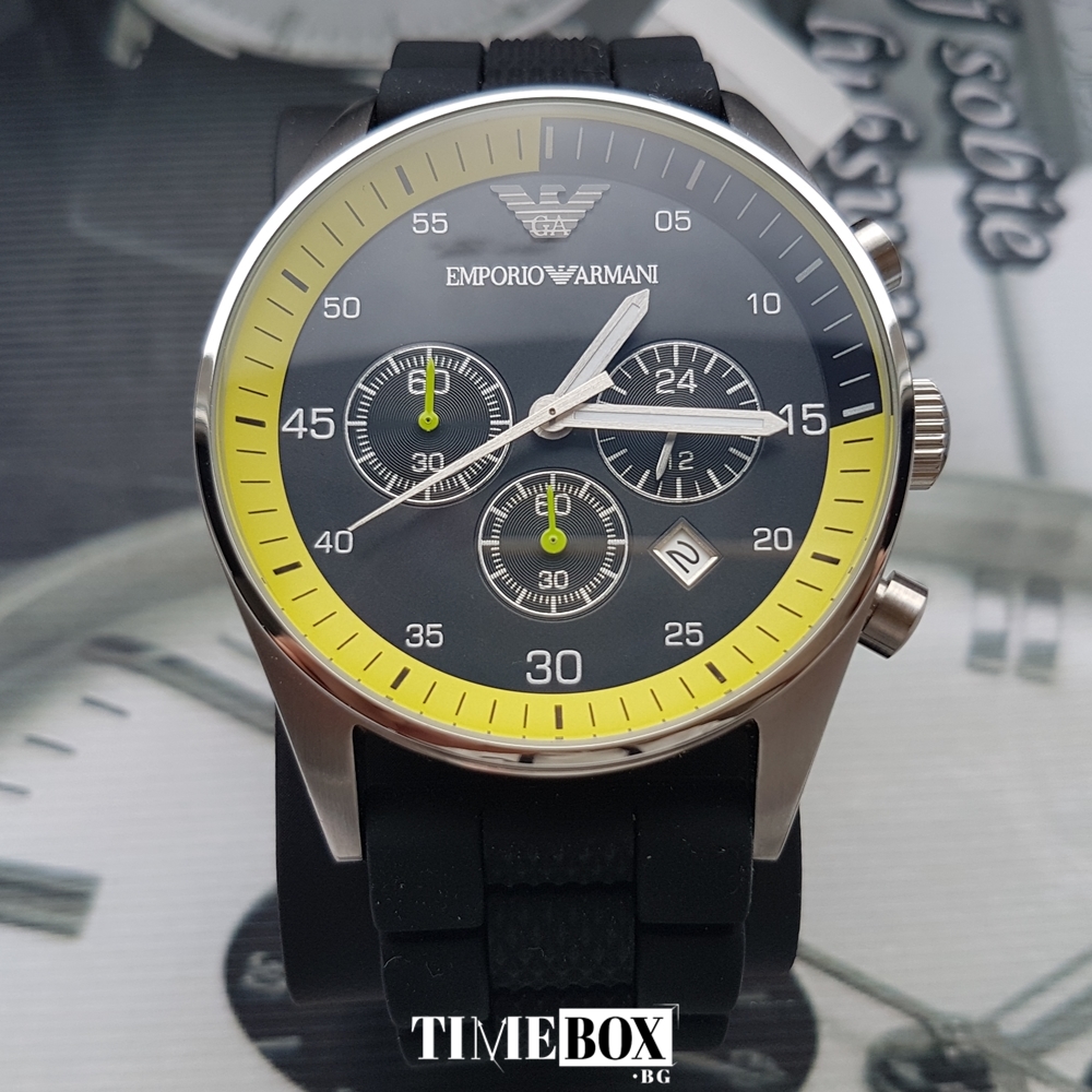 Emporio Armani AR5865 Sportivo Chronograph | Черен часовник за мъже