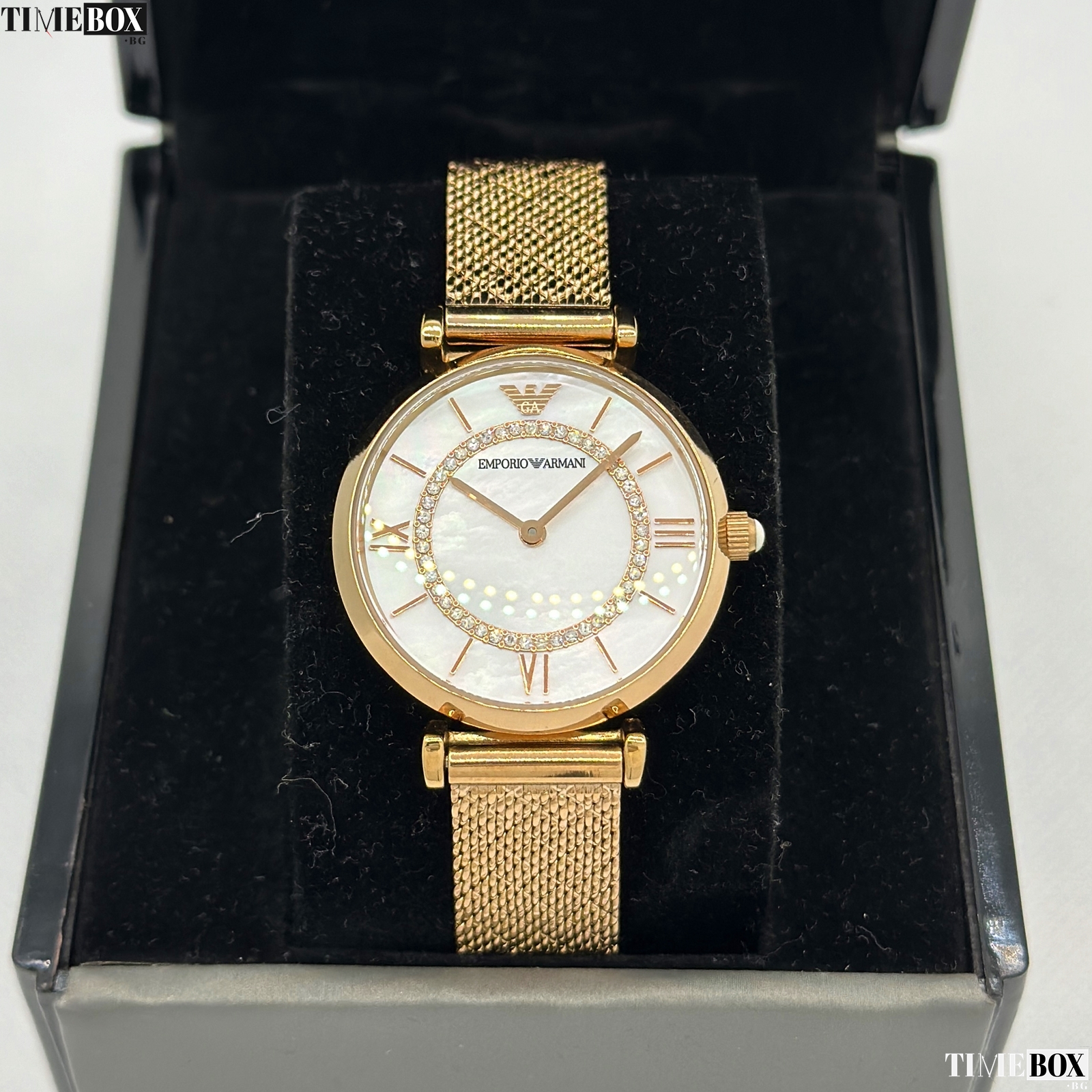 Emporio Armani AR11320 Gianni T-Bar Gold | Златист часовник за жени