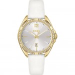 Hugo Boss 1502619 Felina Часовник за жени Hugo Boss 1502619 Felina. Верижка естествена кожа в бял цвят. Кварцов механизъм. Водозащита 3 АТМ (водни пръски).