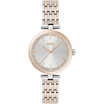 Hugo Boss 1502706 Essena Часовник за жени Hugo Boss 1502706 Essena. Верижка метална в златист цвят. Кварцов механизъм. Водозащита 3 АТМ (водни пръски).