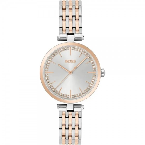 Hugo Boss 1502706 Essena Часовник за жени Hugo Boss 1502706 Essena. Верижка метална в златист цвят. Кварцов механизъм. Водозащита 3 АТМ (водни пръски).