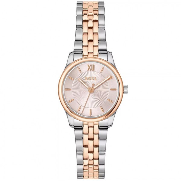 Hugo Boss 1502842 Graceful Часовник за жени Hugo Boss 1502842 Graceful. Верижка метална в златист цвят. Кварцов механизъм. Водозащита 3 АТМ (водни пръски).