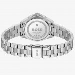 Часовник за жени Hugo Boss 1502847 Sage. Верижка метална в сребрист цвят. Кварцов механизъм. Водозащита 3 АТМ (водни пръски).