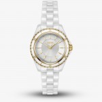 Часовник за жени Hugo Boss 1502850 Sage. Верижка керамична в бял цвят. Кварцов механизъм. Водозащита 3 АТМ (водни пръски).