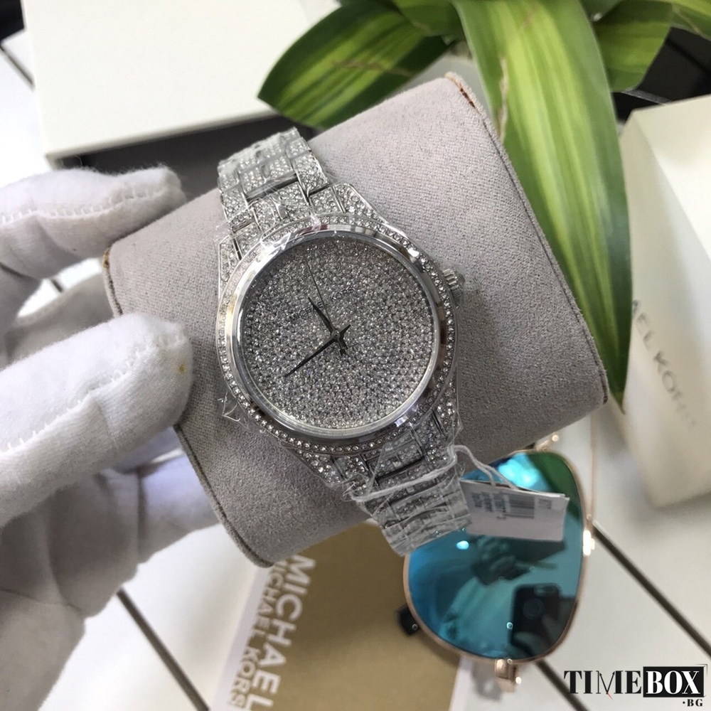 Michael Kors MK3717 Lauryn Crystal | Сребрист часовник за жени